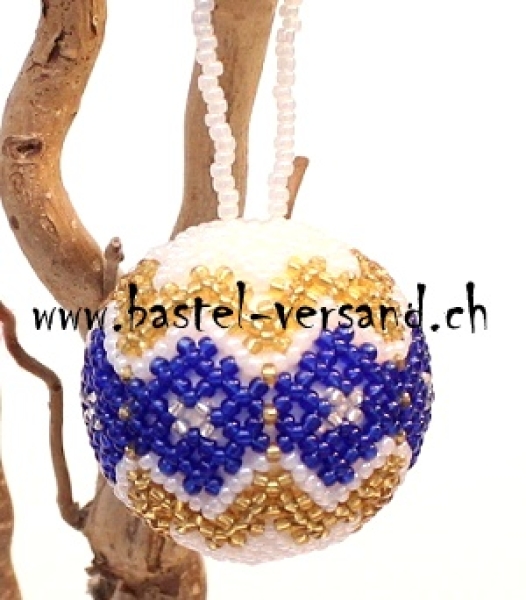 Kugel 4,5cm blau / gold
