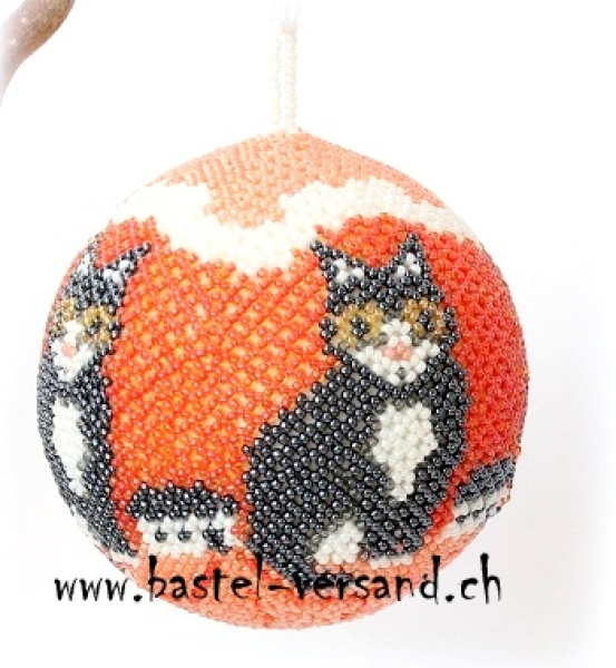 Kugel Katze orangerot