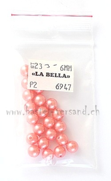 Wachsperle 6mm lachs