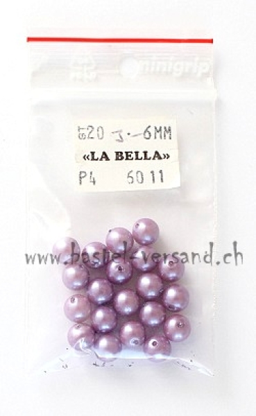 Wachsperle 6mm lila