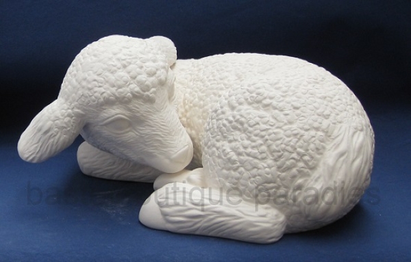 Rohkeramik Lamm liegend
