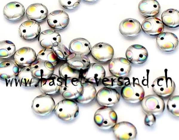 Lentils 6mm silber bunt