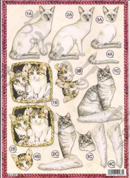 3D Stanzbogen Katzen