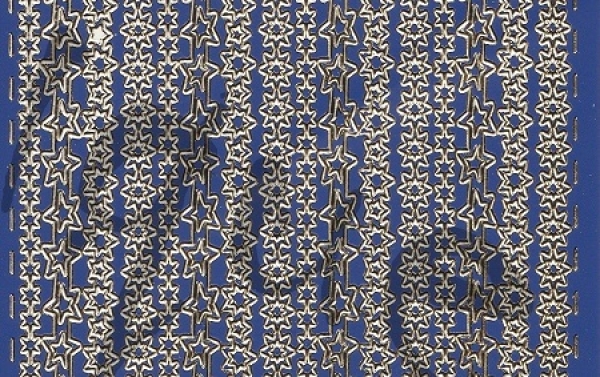 Sticker Linien (140) sterne goldblau