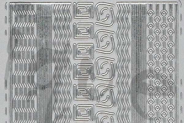 Sticker Linien und Ecken (408) silber
