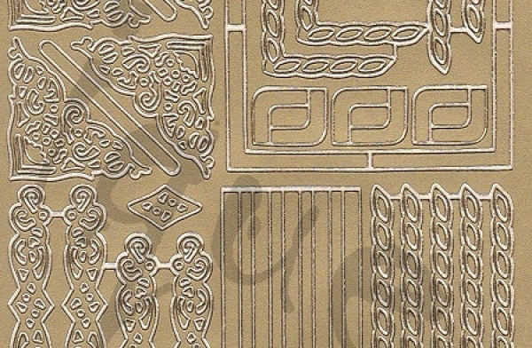Sticker Linien und Ecken (806) gold