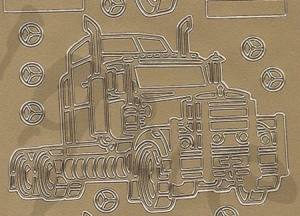 Sticker Jeep und LKW (1006) gold