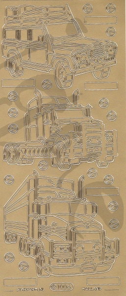 Sticker Jeep und LKW (1006) gold