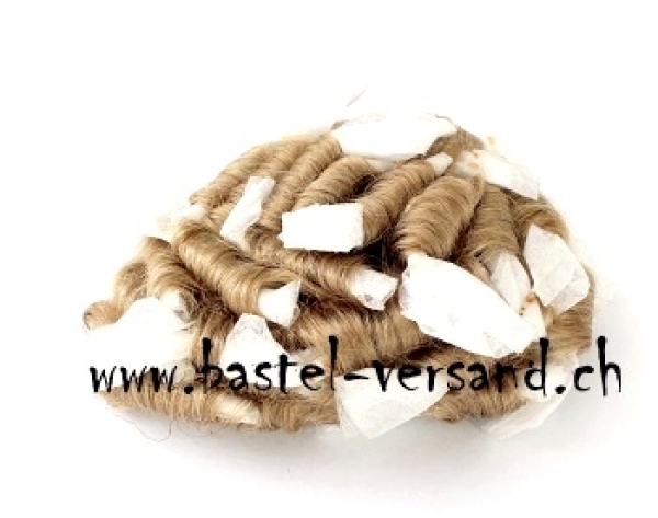 Puppenperücke 32 - 34cm Locken blond