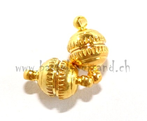 Magnetverschluss rund gold 8mm