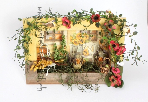 Gesteck "Mais-Mäuse"