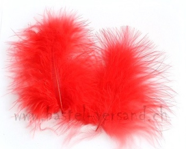 Marabufedern rot