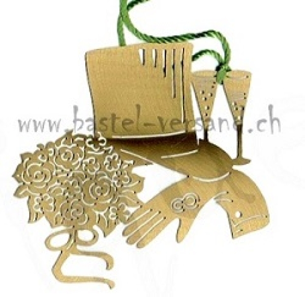 Fensterbild Hochzeit