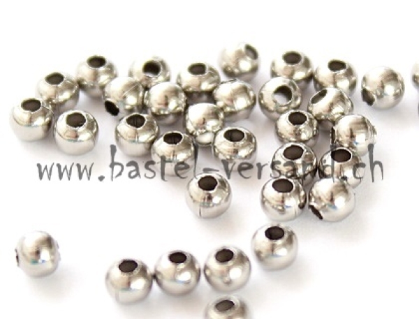 Metallperle silberfarbig 4mm
