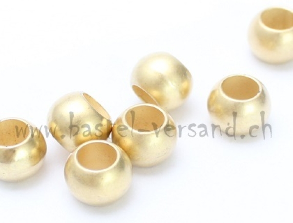 Metallperle 1cm goldfarbig