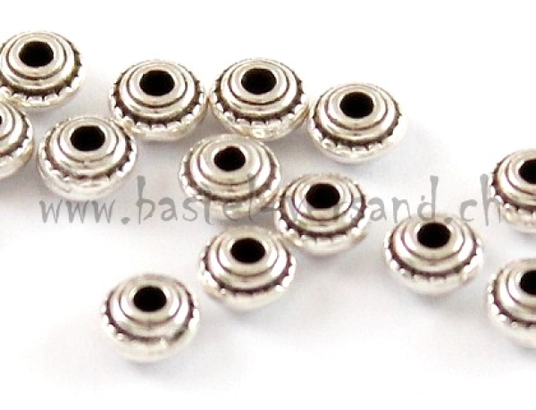 Metallperle Rad silberfarbig