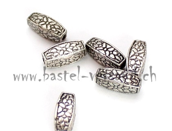 Metallperle lang altsilber