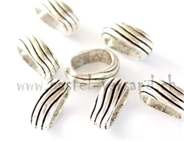 Metallschlaufteil silberfarbig 17,5 x 12,5mm