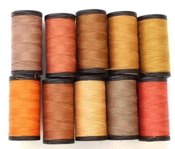Nähfaden Coats Sortiment braun / gelb