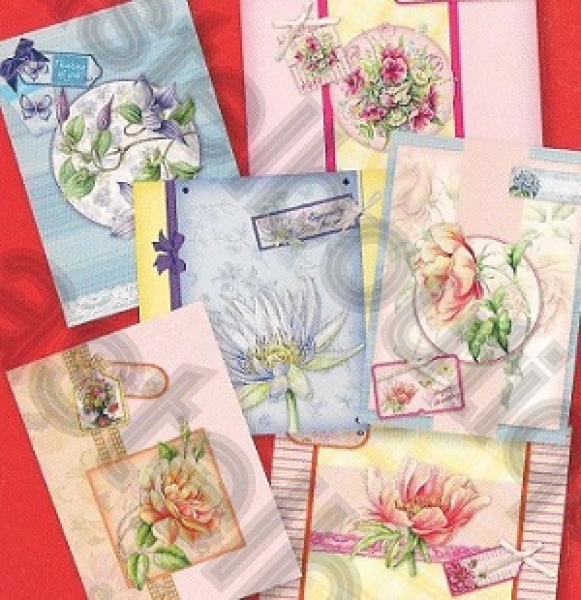 3D Schnittbogen Büchlein Blumen