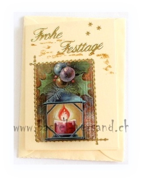 Karte "Kerze" Fohe Festtage"