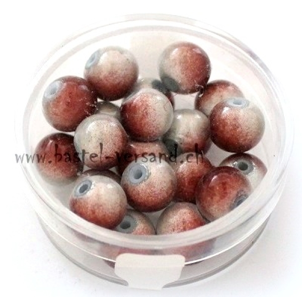 Miracle Bead 8mm weiss/braun