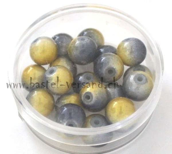 Miracle Bead 8mm grau/gelb