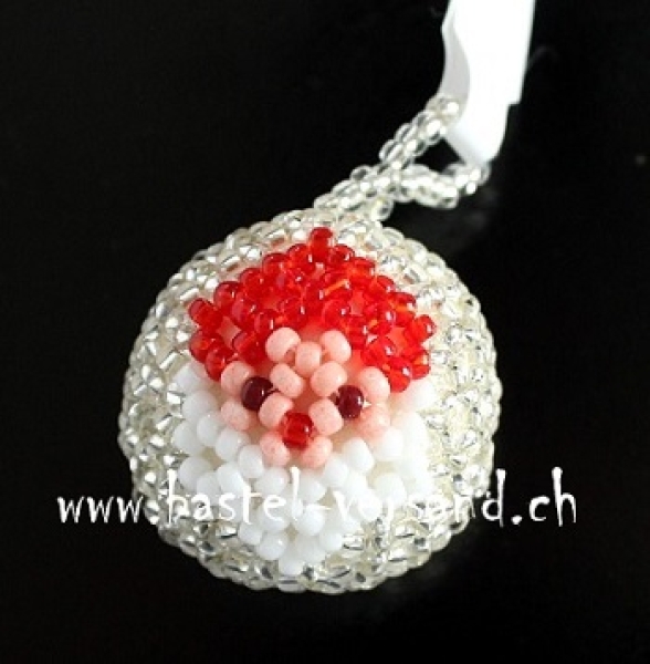 Kugel Weihnachtsmann 3cm silber