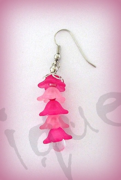 Ohrhänger Blume rosa