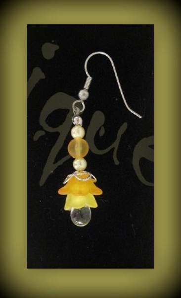 Ohrhänger Blume gelb/orange