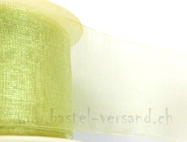 Dekoband Organza 3,8cm kiwi