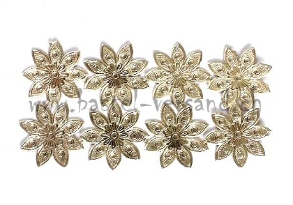 Papieroblate Blume klein (8Stk.) gold