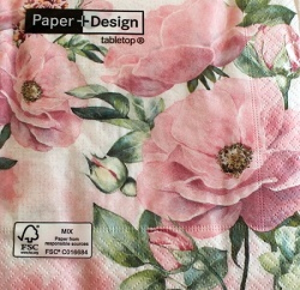 Serviette rose garden