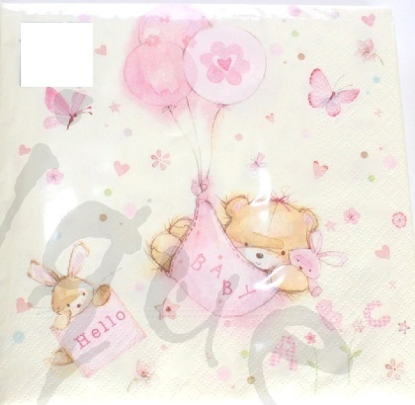 Serviette Baby rosa