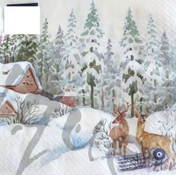 Serviette winter scene