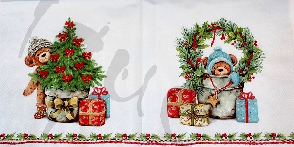 Serviette hello teddy (2Stk.)