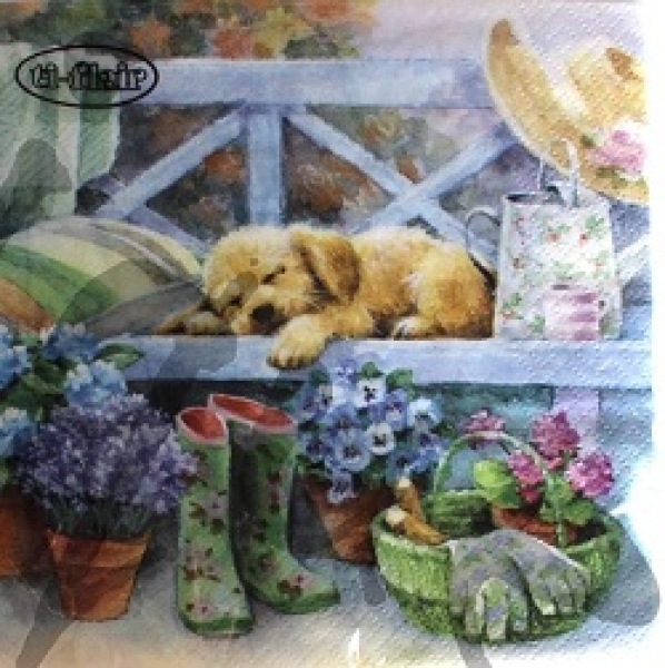 Serviette gardening break