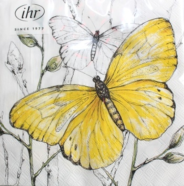 Serviette butterflies yellow