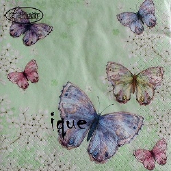 Serviette bellissima farfalla (grün)
