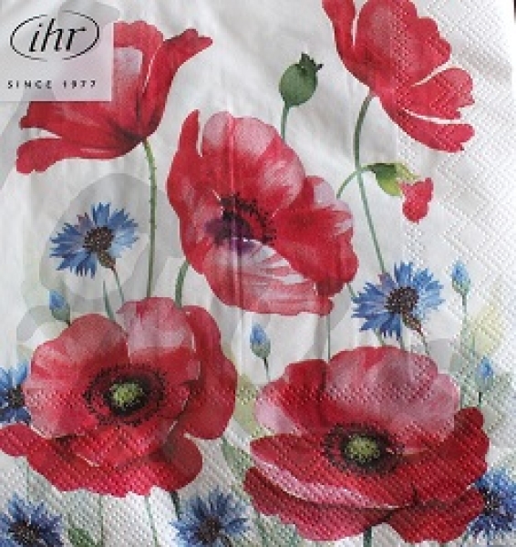 Serviette modern poppy