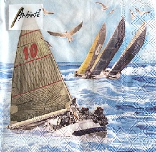 Serviette sailboats
