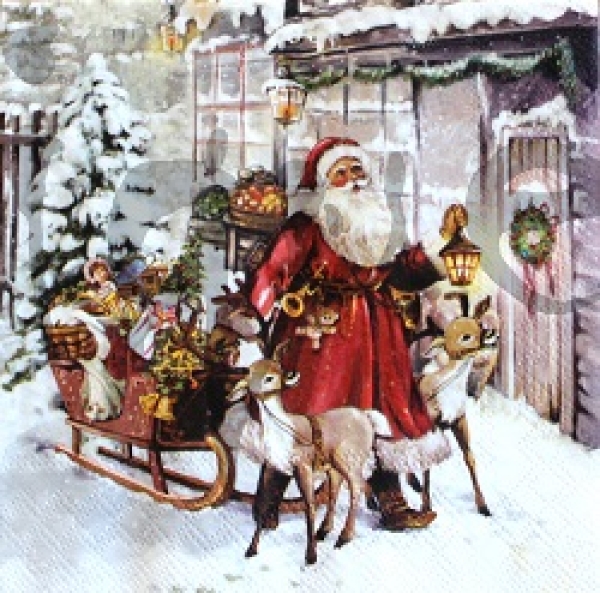 Serviette christmas visit