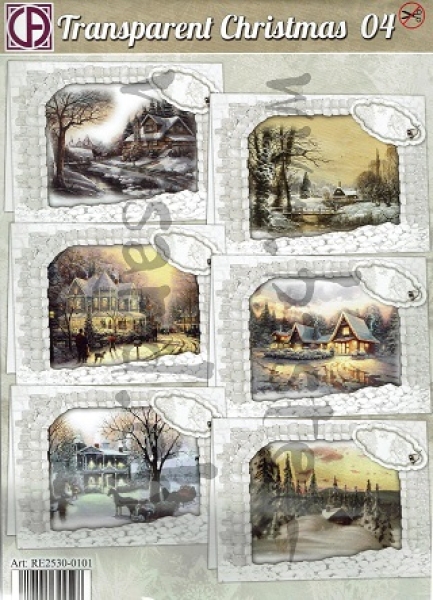 Kartenset Transparent Christmas 04