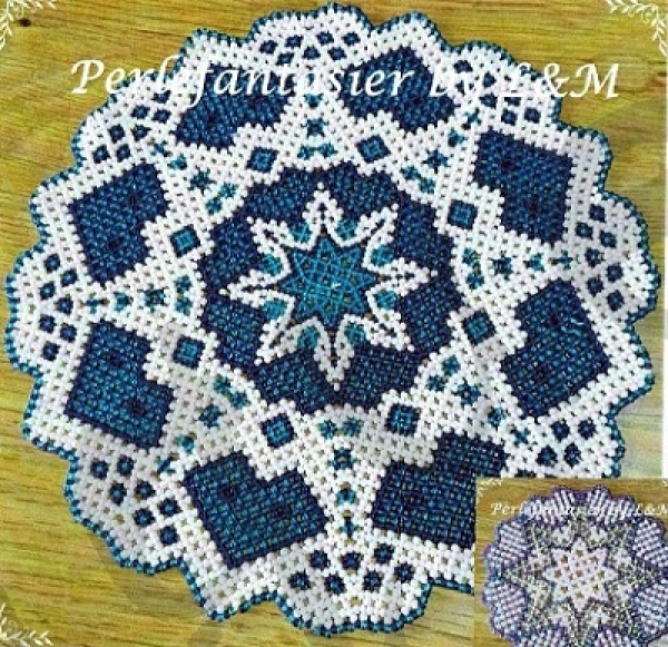 Perlefantasier 1707 Herzdecke ca.23cm