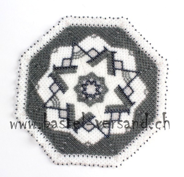 Perlendeckeli Melanie grau