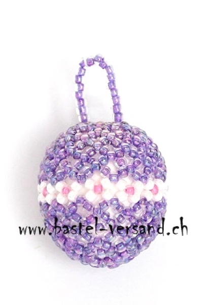 Perlenei ca. 3,3cm violett