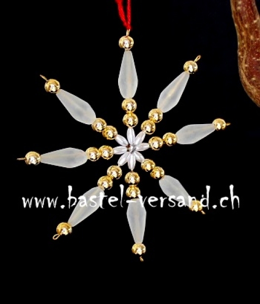 Perlenstern weiss/gold
