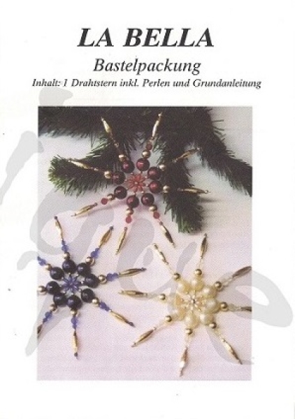 Bastelpackung Perlenstern La Bella 6 rot