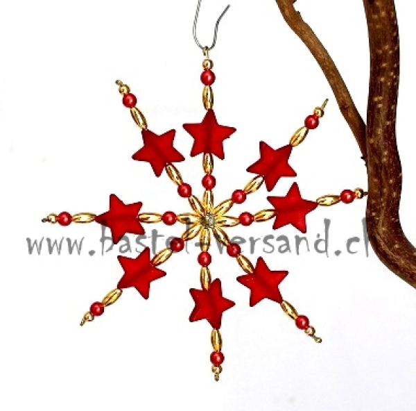 Perlenstern Sterne rot