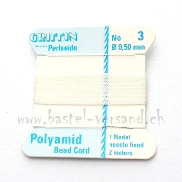 Perlseide Nr. 3 weiss